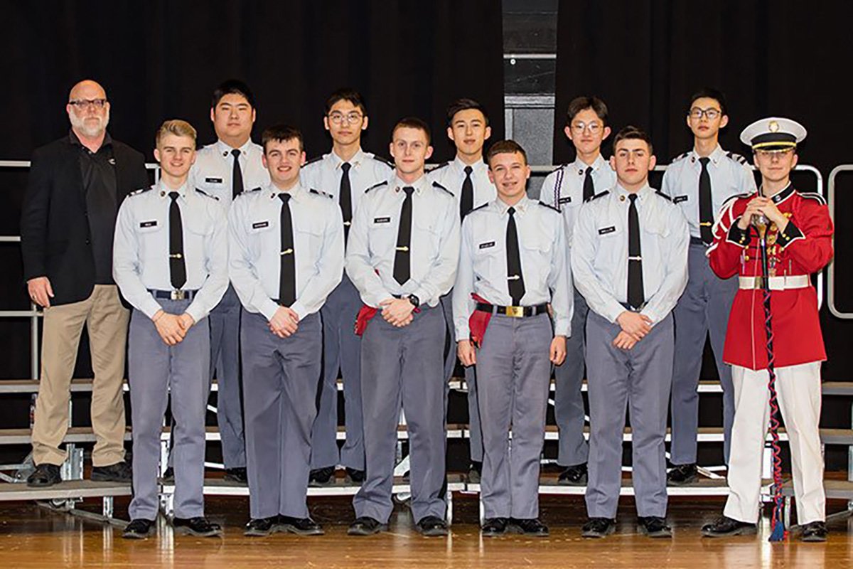 Eleven cadets from St. John’s Northwestern Military Academy