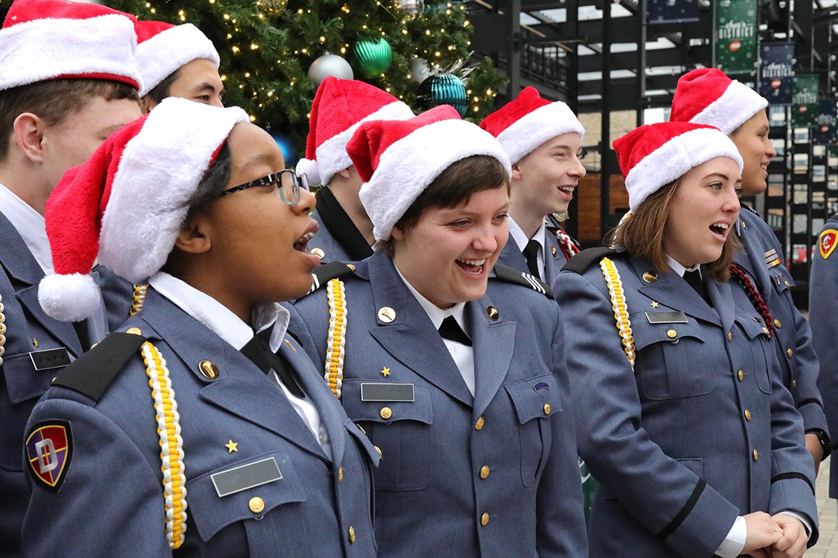 Students caroling